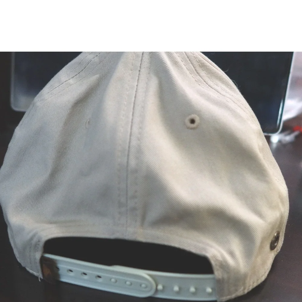 Peter Grimm Tan Snapback Hat Oval Logo Patch Flat Brim Adjustable Cap Mens OSFM